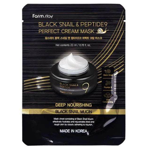 Farmstay - Black Snail & Peptide9 Perfect Cream Masks