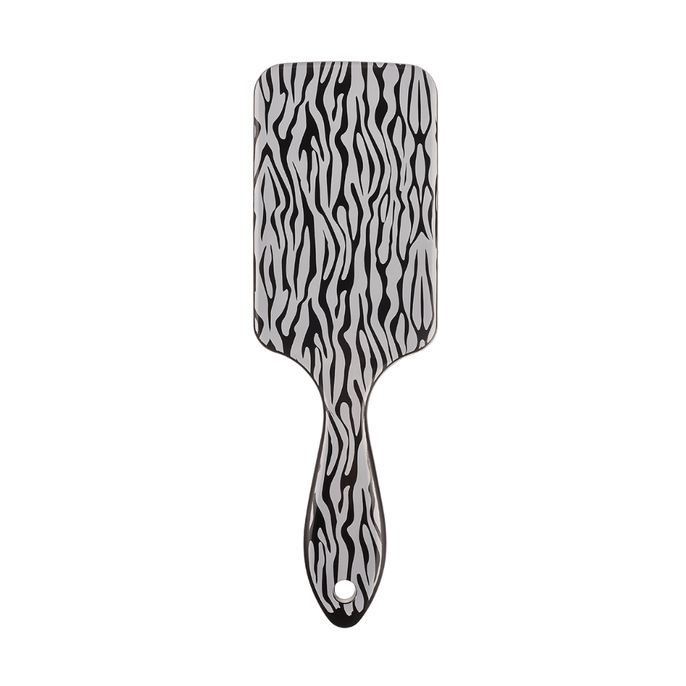Animal Print Cushioned Paddle Hair Brush