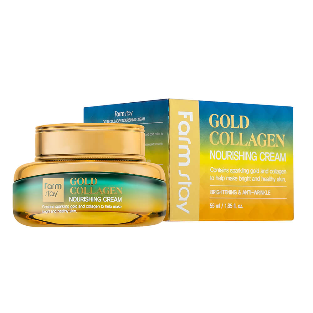 Farmstay Gold Collagen Nourishing Cream – Krem ushqyes me kolagjen & ar për lëkurë më të hidratuar, më elastike dhe me pamje më të re