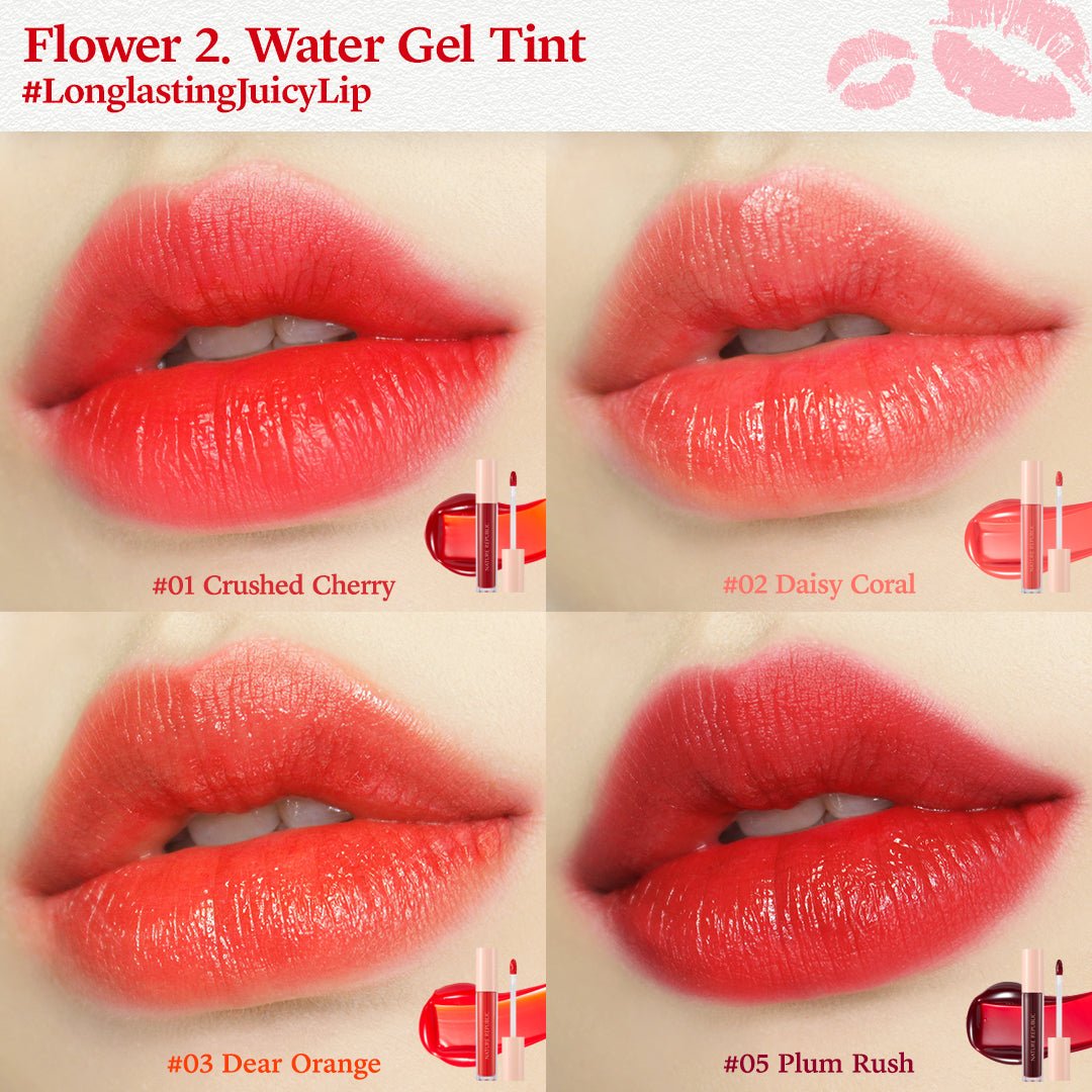 By Flower Water Gel Tint  – Ngjyrë e pasur për buzë (qershi)