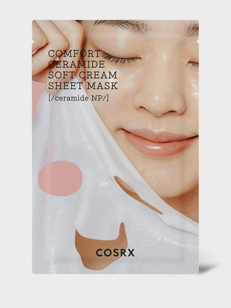 COSRX Balancium Comfort Ceramide Soft Cream Sheet Mask nga BASSKO për hidratim intensiv dhe forcim të barrierës së lëkurës