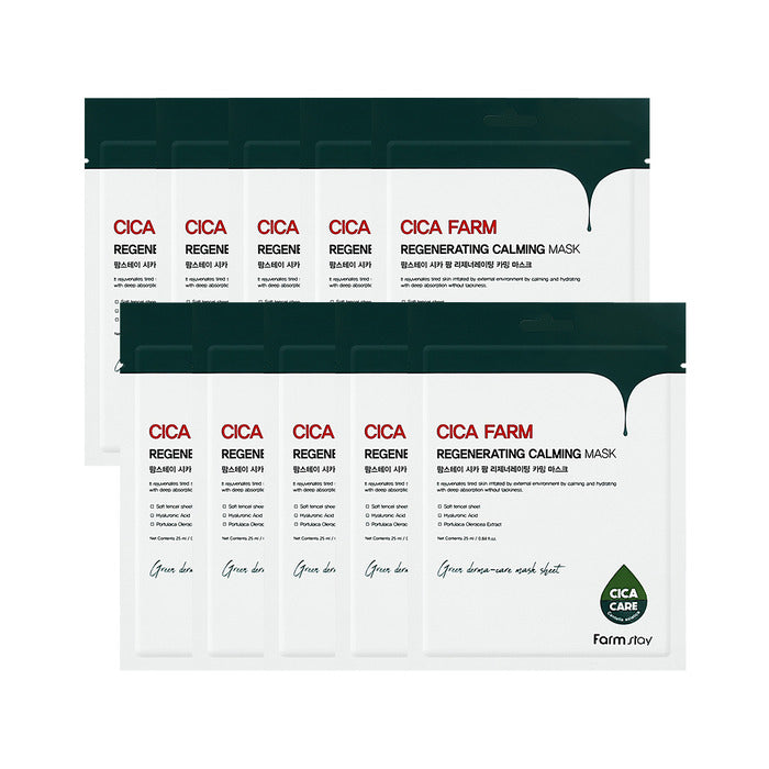 Farmstay - Cica Farm Regenerating Calming Mask 1box (10 Masks)