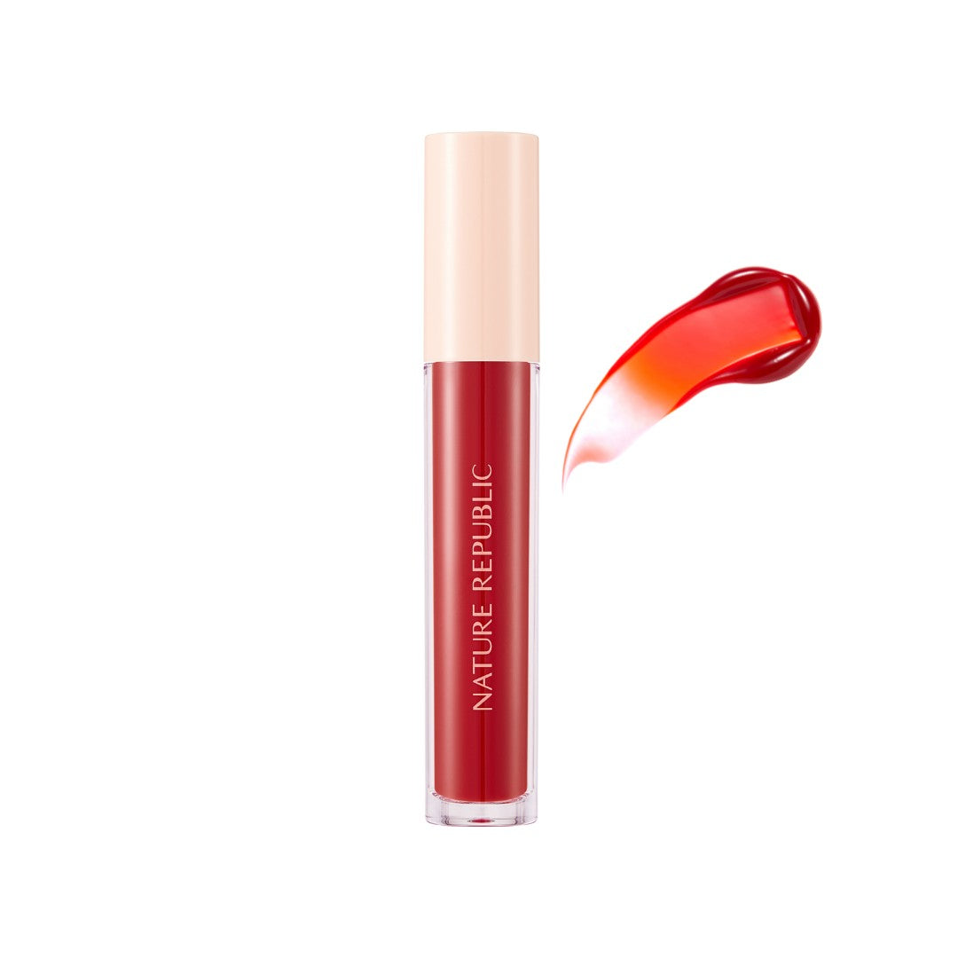 Nature Republic By Flower Water Gel Tint – lip tint me ngjyrë të freskët dhe hidratim natyral nga Bassko.