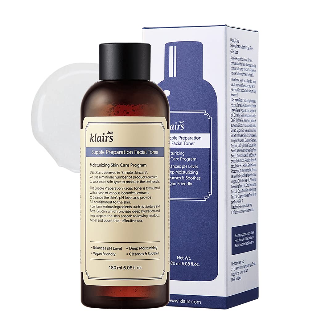 Dear, Klairs Supple Preparation Facial Toner nga BASSKO për hidratim dhe ekuilibër të lëkurës