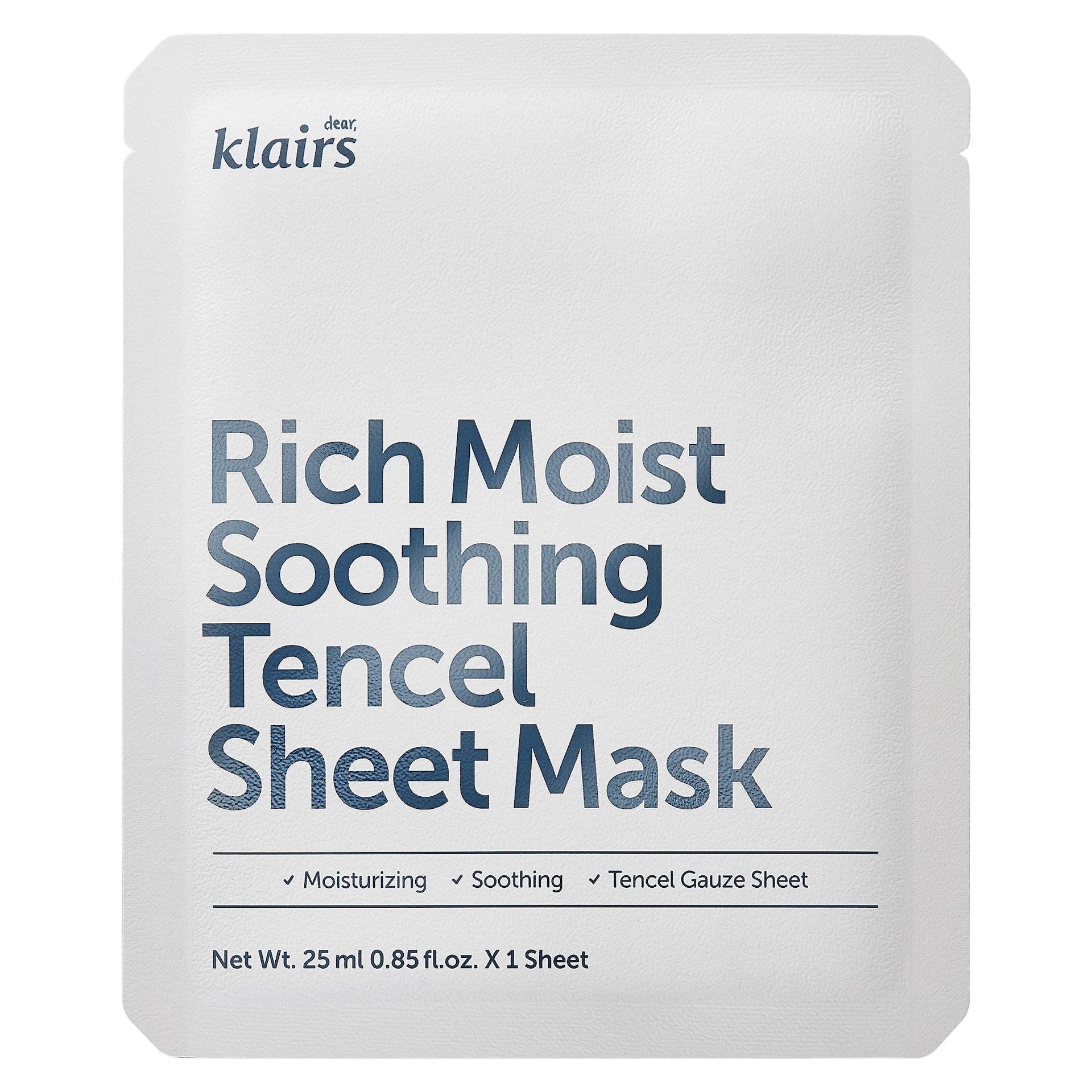 Dear, Klairs - Rich Moist Soothing Tencel Sheet Mask
