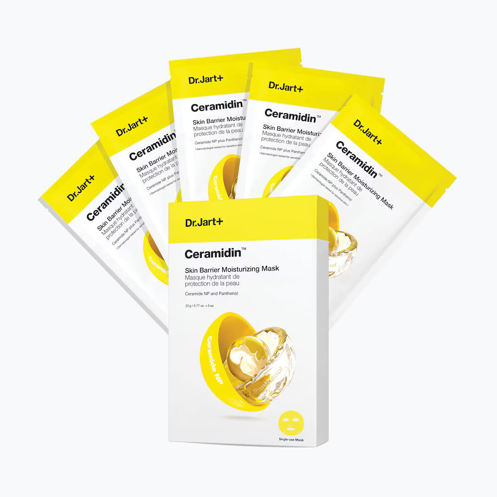 Dr.Jart+ Ceramidin Skin Barrier Moisturizing Masks (5 Masks) nga BASSKO për hidratim dhe forcim të barrierës së lëkurës