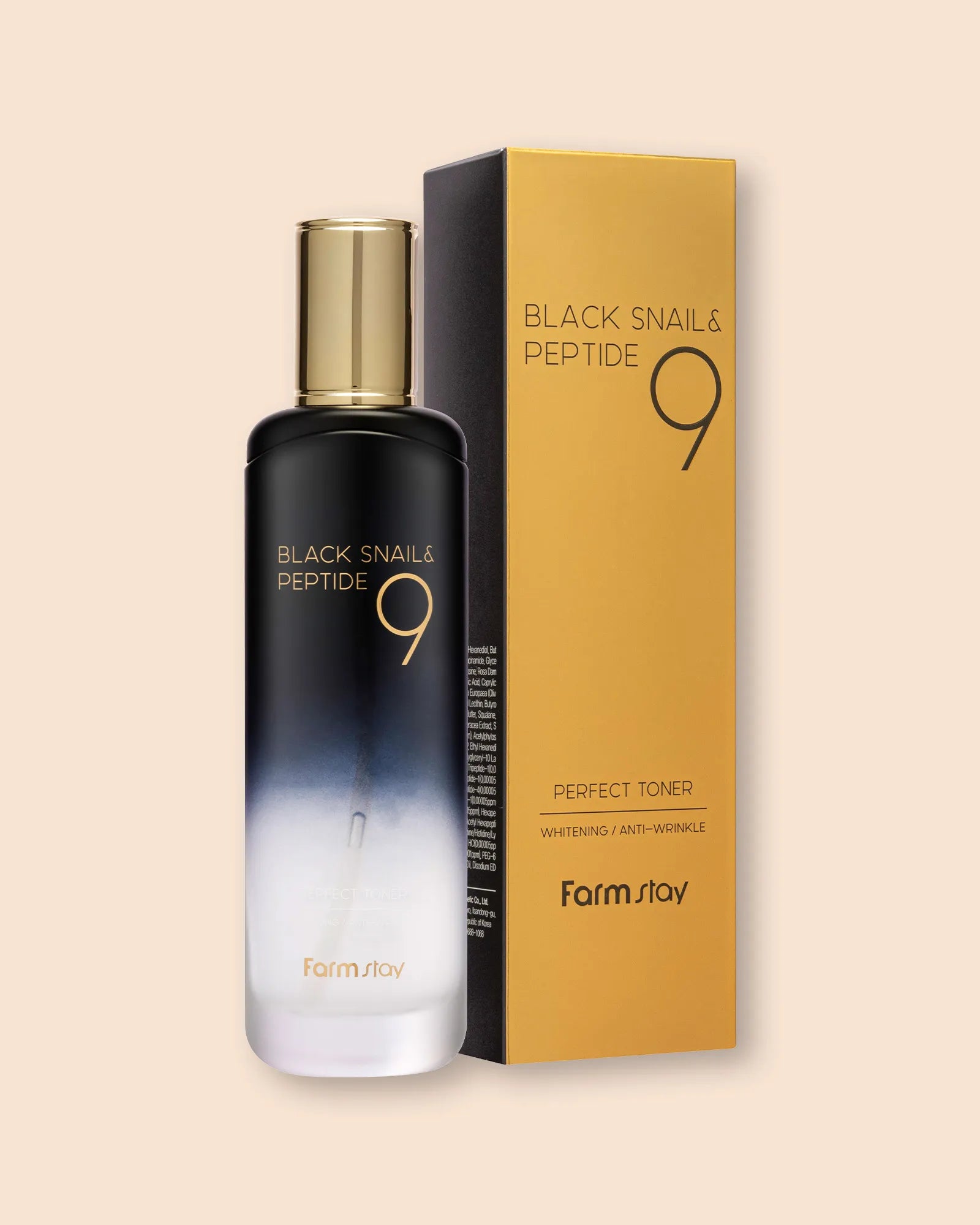 Farmstay - Black Snail & Peptide9 Perfect Toner