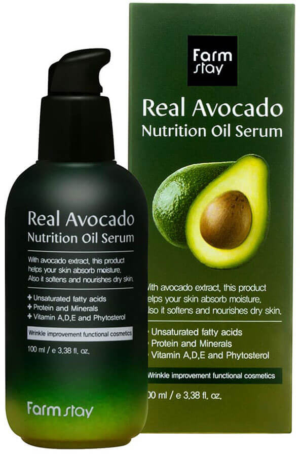 Serum vajor Farmstay Real Avocado Nutrition nga BASSKO – ushqen thellë, hidraton dhe rikthen shkëlqimin natyral të lëkurës.