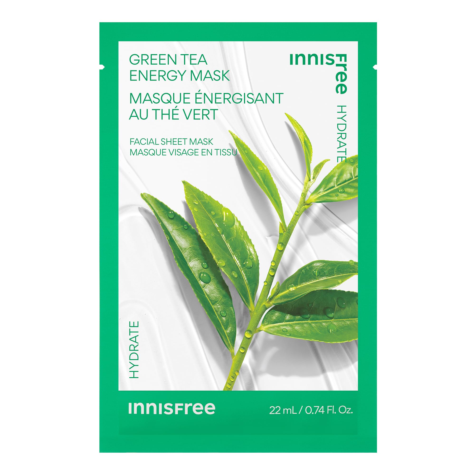 Innisfree Green Tea Energy Mask – Maskë sheet me çaj jeshil për hidratim, freskim dhe “healthy glow”
