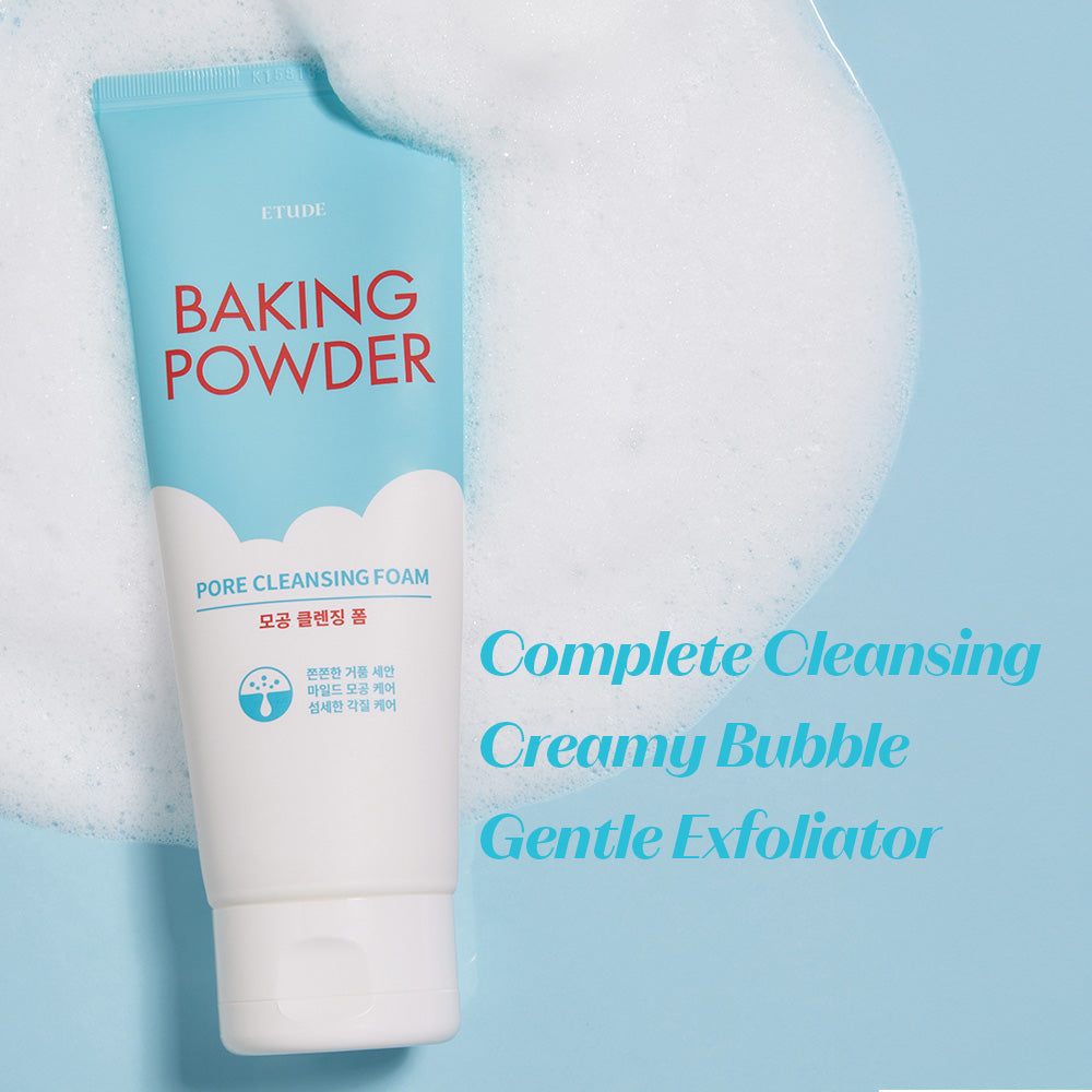 Etude Baking Powder Pore Cleansing Foam nga BASSKO për pastrim të thellë dhe freskim të lëkurës