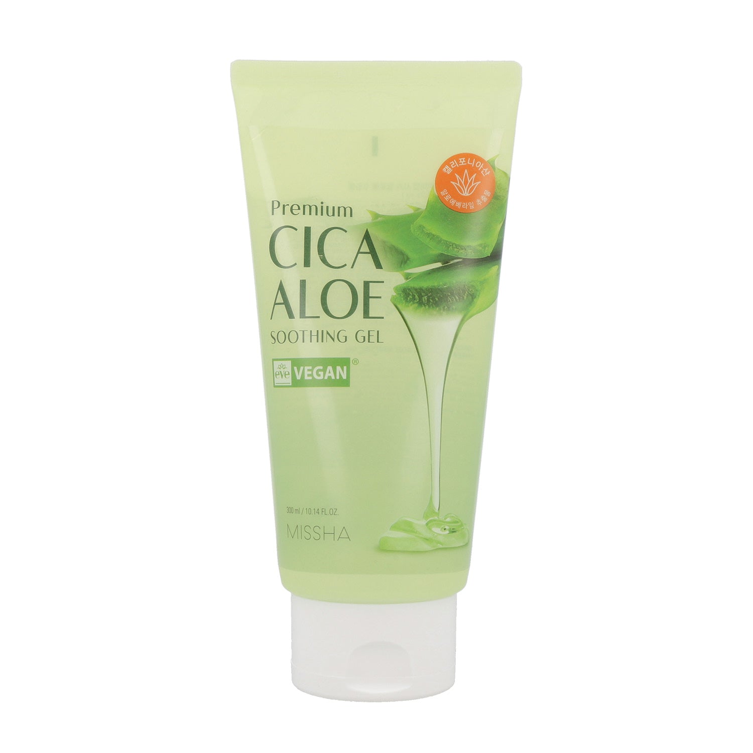 MISSHA Premium Cica Aloe Soothing Gel – Multi-Use Cooling Gel Moisturizer for Face, Body & Hair (Centella asiatica + Aloe)