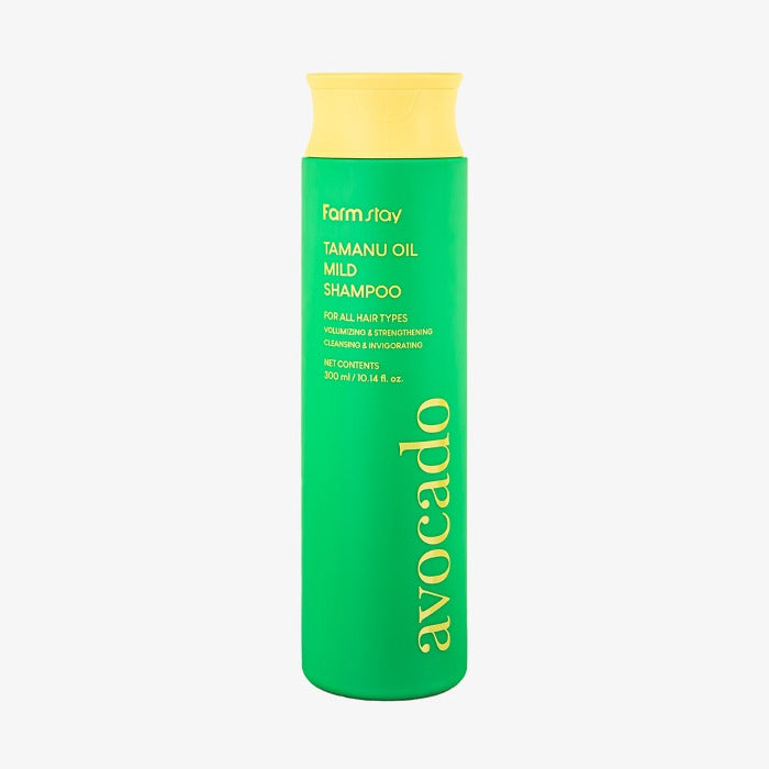 Farmstay Tamanu Oil Mild Shampoo Avocado & Hibiscus – shampo e butë ushqyese me vaj tamanu, avokado dhe hibiskus për flokë të shëndetshëm nga Bassko.