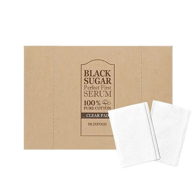 Skinfood - Black Sugar Perfect First Serum 100% Pure Cotton Clear Pad